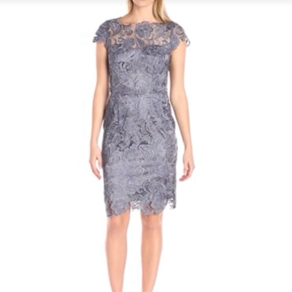 Decode 1.8 Blue Cap Sleeve Lace Cocktail Dress Wedding Guest